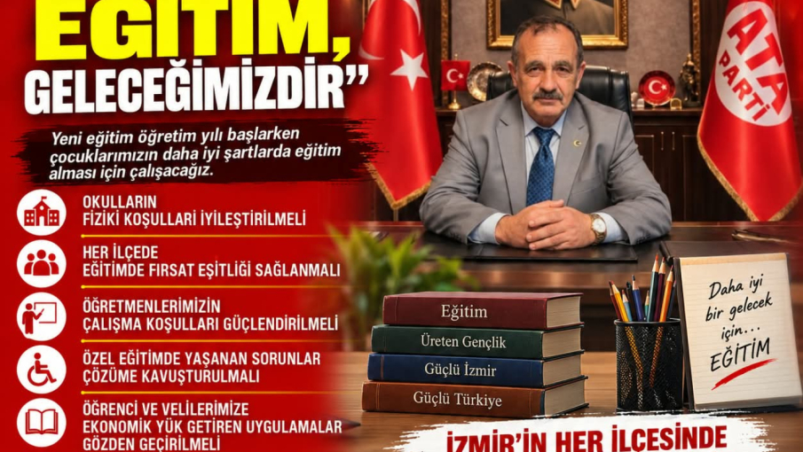 ATA PARTİ İZMİR İL BAŞKANI RESÜL KARA: “İZMİR’DE EĞİTİMİN HER İLÇEDE TAKİPÇİSİ OLACAĞIZ”