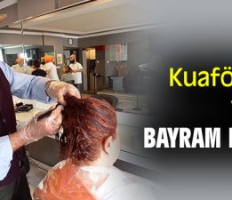 Kuaförlerde yoğun bayram mesaisi