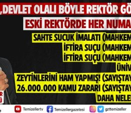 ESKİ REKTÖR OSMAN SELÇUK ALDEMİR’DE HER NUMARA VAR!