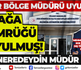 İZMİR BÖLGE MÜDÜRÜ UYUMUŞ ALİAĞA GÜMRÜĞÜ SOYULMUŞ!