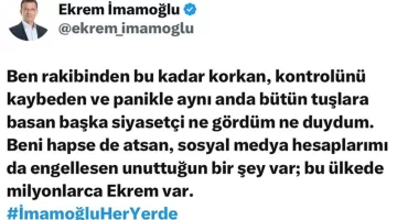 İmamoğlu’nun ilk mesajını Özgür Özel paylaştı