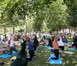 Buca’da açık havada spor keyfi