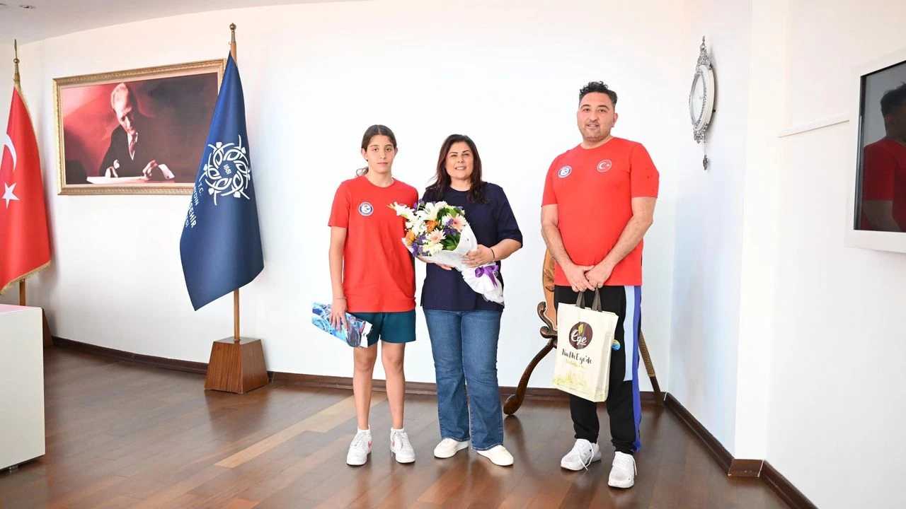 Başkan Çerçioğlu’na Aydın’ın gururu olan sporcudan ziyaret