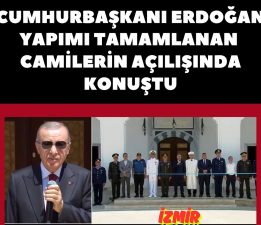 Gaziemir’e Yeni Cami! Cumhurbaşkanı Erdoğan Canlı Açılış Yaptı, İzmir Protokolü Törende