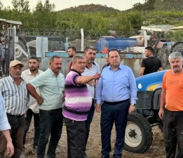 Başkan Dutlulu yangın bölgesinde incelemelerde bulundu