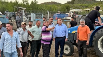 Başkan Dutlulu yangın bölgesinde incelemelerde bulundu