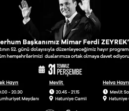 Büyükşehir’den Ferdi Zeyrek için anma programı