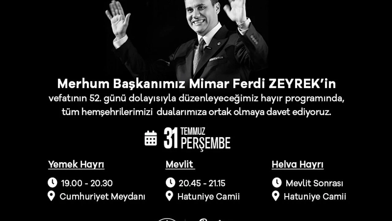 Büyükşehir’den Ferdi Zeyrek için anma programı