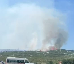 İzmir’de alevler yükseldi: Hazır beton tesisinde patlama!
