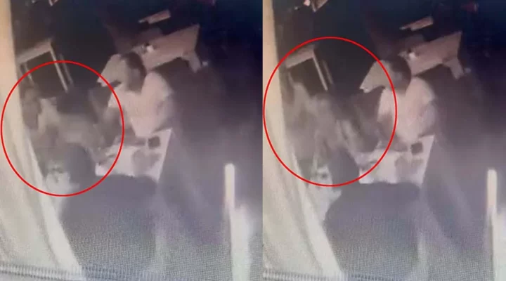 Eğlence mekanında saldırı: Başını masaya vurdu!