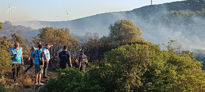 AĞKUD Ekibi Yangın Bölgesinde Canla Başla Mücadele Ediyor