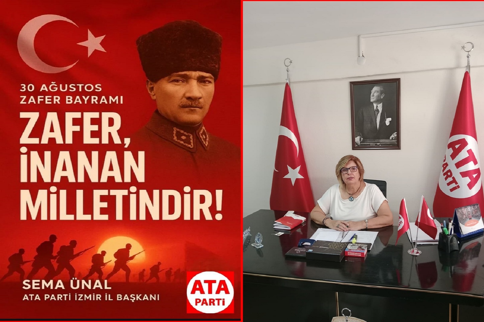 ATA PARTİ İZMİR İL BAŞKANLIĞI’NDAN 30 AĞUSTOS ZAFER BAYRAMI KUTLAMASI