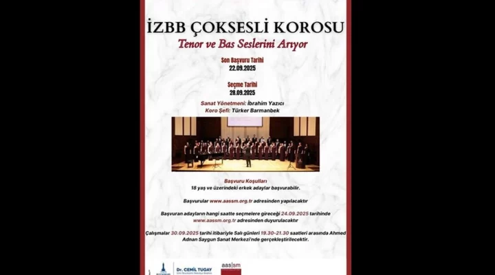 Büyükşehir’den korist, tenor ve bas korist alımı