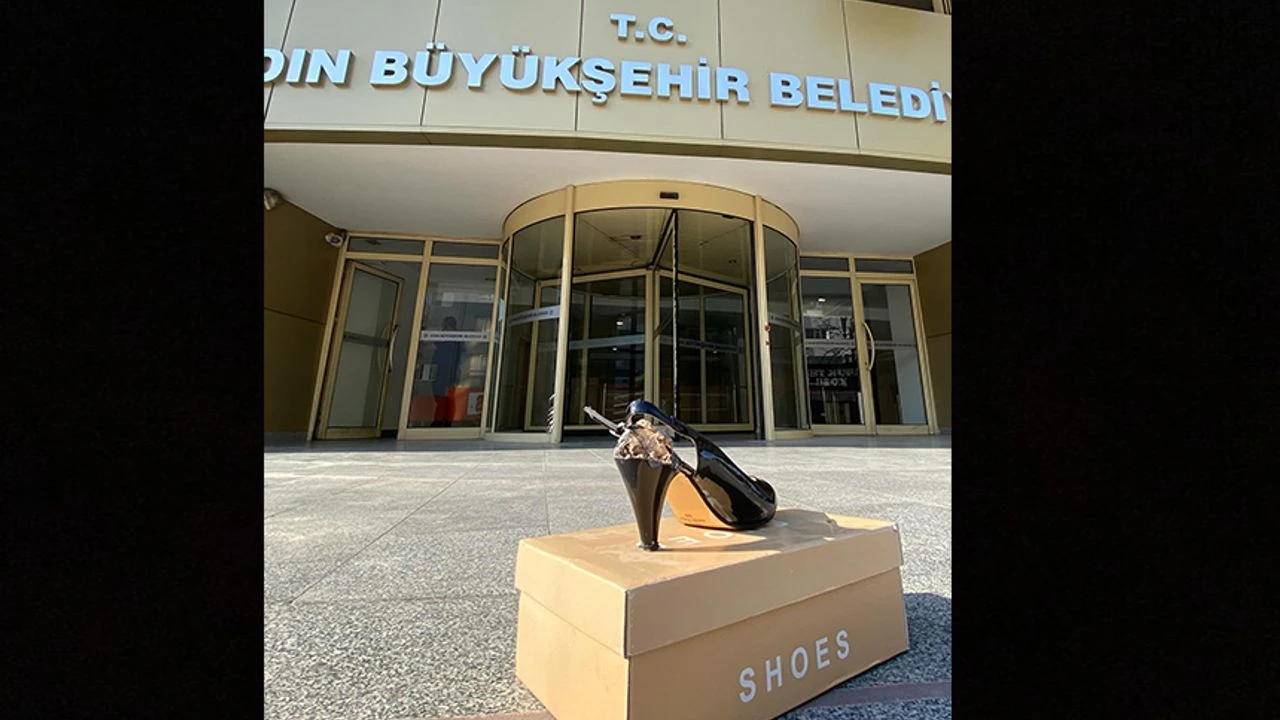 Çerçioğlu’na kırık topuklu protesto!