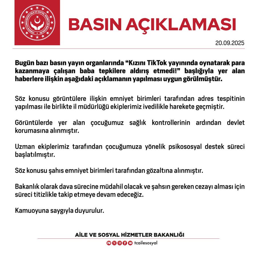 BASINA VE  KAMUOYUNA DUYURU