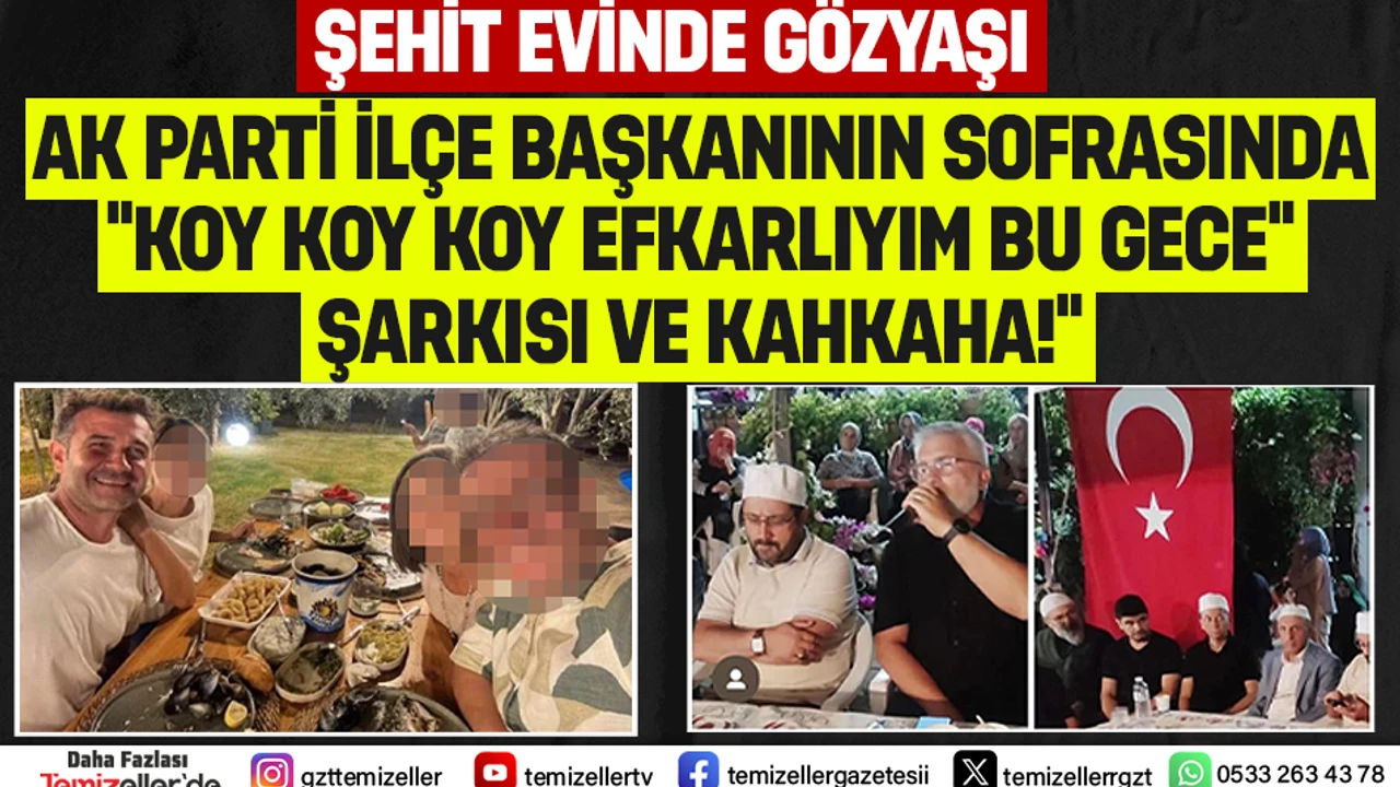 ŞEHİT EVİNDE GÖZYAŞI, BARIŞ BÜKÜLMEZ’İN OTELİNDE KEYİF MASASI! SAYGISIZLIKTA SON NOKTA!