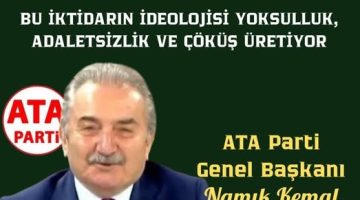 NAMIK KEMAL ZEYBEK; BU İKTİDARIN İDEOLOJİSİ YOKSULLUK