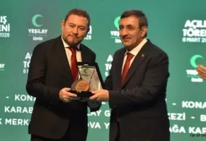 Nazım Torbaoğlu, Cumhurbaşkanı Erdoğan’ın ardından Cevdet Yılmaz’dan da plaket aldı
