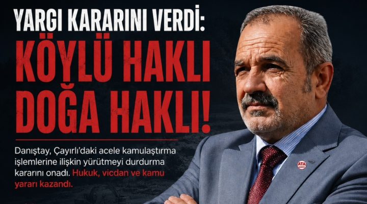 RESÜL KARA; “YARGI HAKLILIĞIMIZI TESCİL ETTİ, ÇAYIRLI’DAKİ TAHRİBAT ÖNLENEBİLİRDİ”İZMİR
